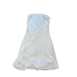 New CottonCandyLA Strapless Tie Back White Dress